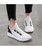 Women's white texture hollow flyknit casual shoe sneaker 07