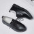 Women's black plain casual lace up shoe sneaker 0106