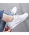 Women's white plain casual lace up shoe sneaker 07