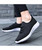 Women's black texture flyknit casual shoe sneaker 05