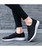 Women's black texture flyknit casual shoe sneaker 06