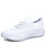 Women's white texture flyknit casual shoe sneaker 01