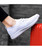 Women's white texture flyknit casual shoe sneaker 03