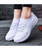 Women's white texture flyknit casual shoe sneaker 02