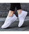 Women's white texture flyknit casual shoe sneaker 04