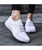 Women's white texture flyknit casual shoe sneaker 08