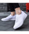 Women's white texture flyknit casual shoe sneaker 07