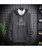 Men's grey triple triangle pattern print pull over hoodies