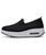 Women's black flyknit texture pattern slip on rocker bottom sneaker 11