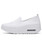 Women's white flyknit texture pattern slip on rocker bottom sneaker 11