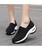 Women's black stripe slip on double rocker bottom sneaker 02