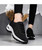 Women's black arrow texture double rocker bottom shoe sneaker 04