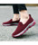 Women's red check texture casual slip on shoe sneaker 02