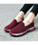 Women's red check texture casual slip on shoe sneaker 08