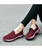 Women's red check texture casual slip on shoe sneaker 07