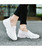 Women's white check texture casual slip on shoe sneaker 06