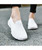 Women's white check texture casual slip on shoe sneaker 05