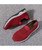 Women's red stripe texture casual slip on shoe sneaker 11