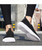 Women's black casual flyknit plain slip on shoe sneaker 03