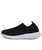 Women's black casual flyknit plain slip on shoe sneaker 10