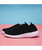 Women's black casual flyknit plain slip on shoe sneaker 06