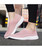 Women's pink casual flyknit plain slip on shoe sneaker 09