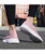 Women's pink casual flyknit plain slip on shoe sneaker 05