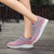 Women's pink texture pattern flyknit slip on shoe sneaker 04