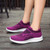 Women's purple texture pattern flyknit slip on shoe sneaker 04