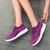 Women's purple texture pattern flyknit slip on shoe sneaker 05