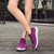 Women's purple texture pattern flyknit slip on shoe sneaker 07