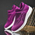 Women's purple texture pattern flyknit slip on shoe sneaker 08