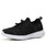 Women's black drawstring lace flyknit texture shoe sneaker 01