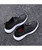 Women's black drawstring lace flyknit texture shoe sneaker 11