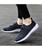 Women's navy drawstring lace flyknit texture shoe sneaker 03