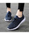 Women's navy drawstring lace flyknit texture shoe sneaker 04