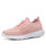 Women's pink drawstring lace flyknit texture shoe sneaker 01