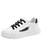 Women's white black leaf pattern print shoe sneaker 01