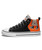 Women's black orange canvas walking pattern shoe sneaker boot 13