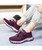Women's purple flyknit stripe sock like entry shoe sneaker 02