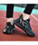 Women's black white curl stripe pattern shoe sneaker 03