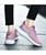 Women's pink curl stripe pattern shoe sneaker 05