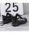 Women's black flyknit curved stripe texture shoe sneaker 10