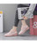 Women's pink flyknit curved stripe texture shoe sneaker 02