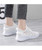 Women's white flyknit curved stripe texture shoe sneaker 04
