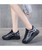 Women's black grey letter print tab casual shoe sneaker 05