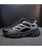 Women's black grey letter print tab casual shoe sneaker 10