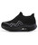 Women's black flyknit stripe sock like slip on rocker bottom sneaker 03