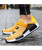 Men's yellow flyknit letter print on vamp shoe sneaker 02