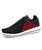 Men's black red weave check style shoe sneaker 01